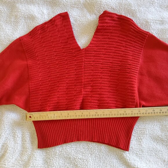 Vintage Boutique Cropped Oversized knit loose fit Cozy Bohemian Chunky Sweater - Picture 15 of 16